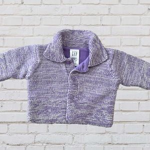 Baby Gap Sweater, purple, 3 months